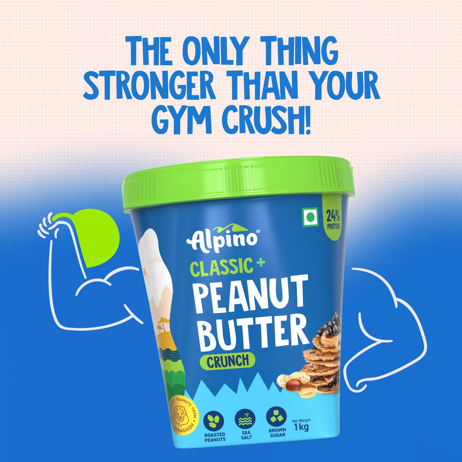 Classic Peanut Butter Crunch | 90% Roasted Peanuts | High Protein Peanut Butter Crunchy | Gluten-Free | Vegan-5
