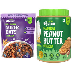 Super Oats Chocolate +  Natural Peanut Butter Crunch 1 kg each-1