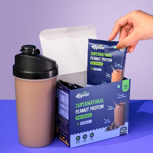 Supernatural Peanut Protein Powder Dark Chocolate – Roasted Peanuts, Cocoa Powder & Monk Fruit - 24g Protein, 5.1g BCAAs, No Added Sugar - First Peanut Protein Isolate-6