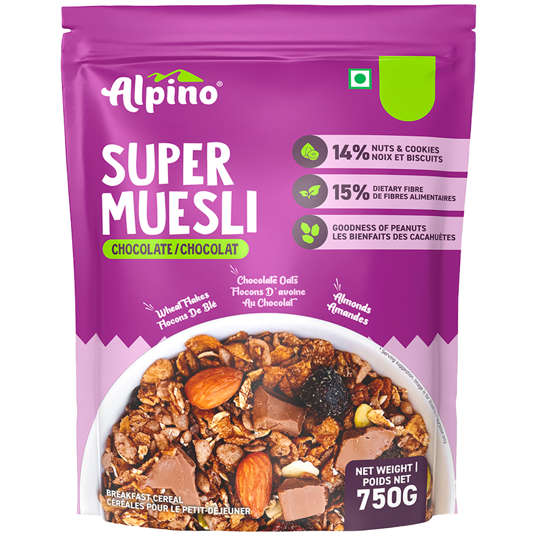 Chocolate Muesli with Almonds & Peanuts, 750 g | Alpino