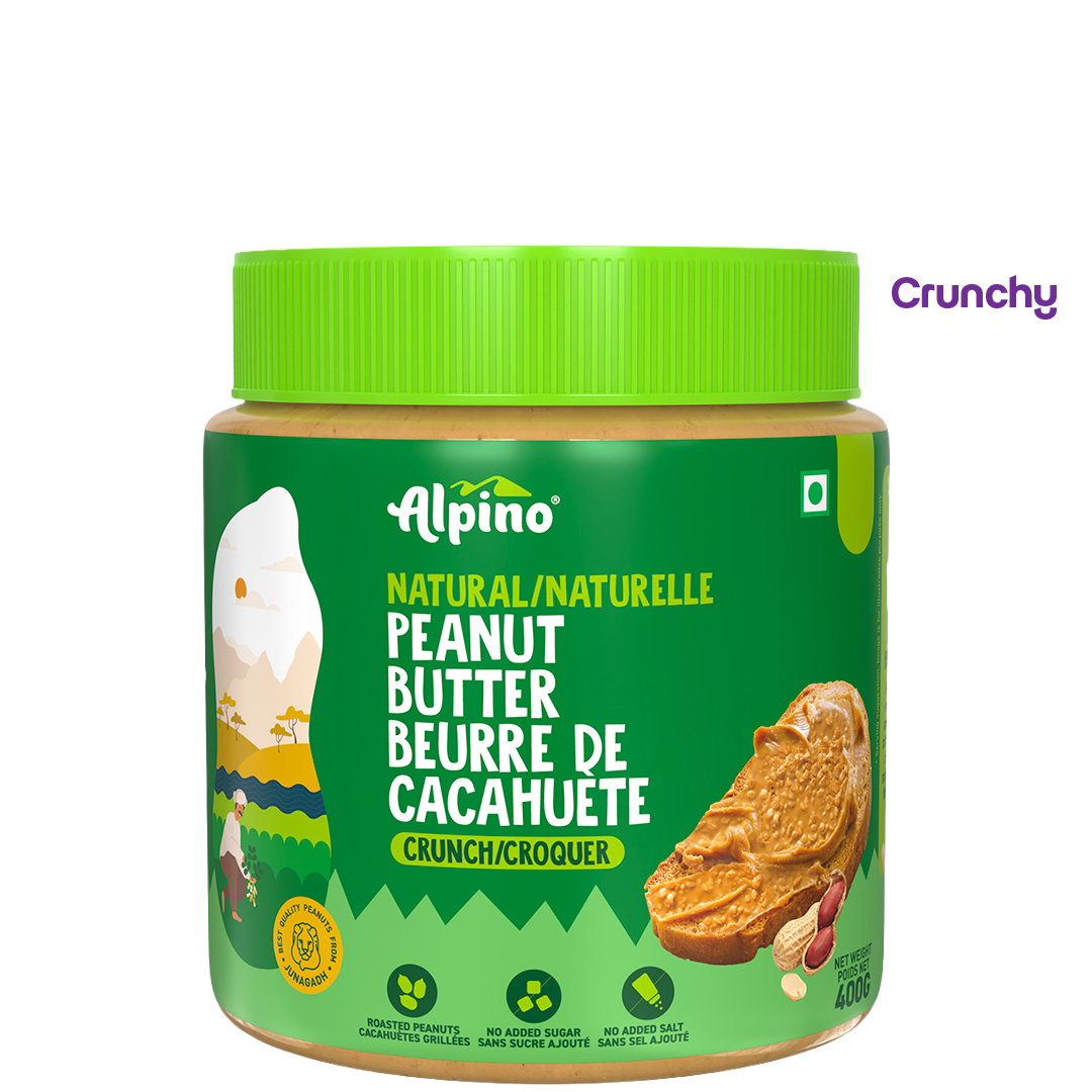 Natural Peanut Butter, No Sugar or Salt Added | Alpino