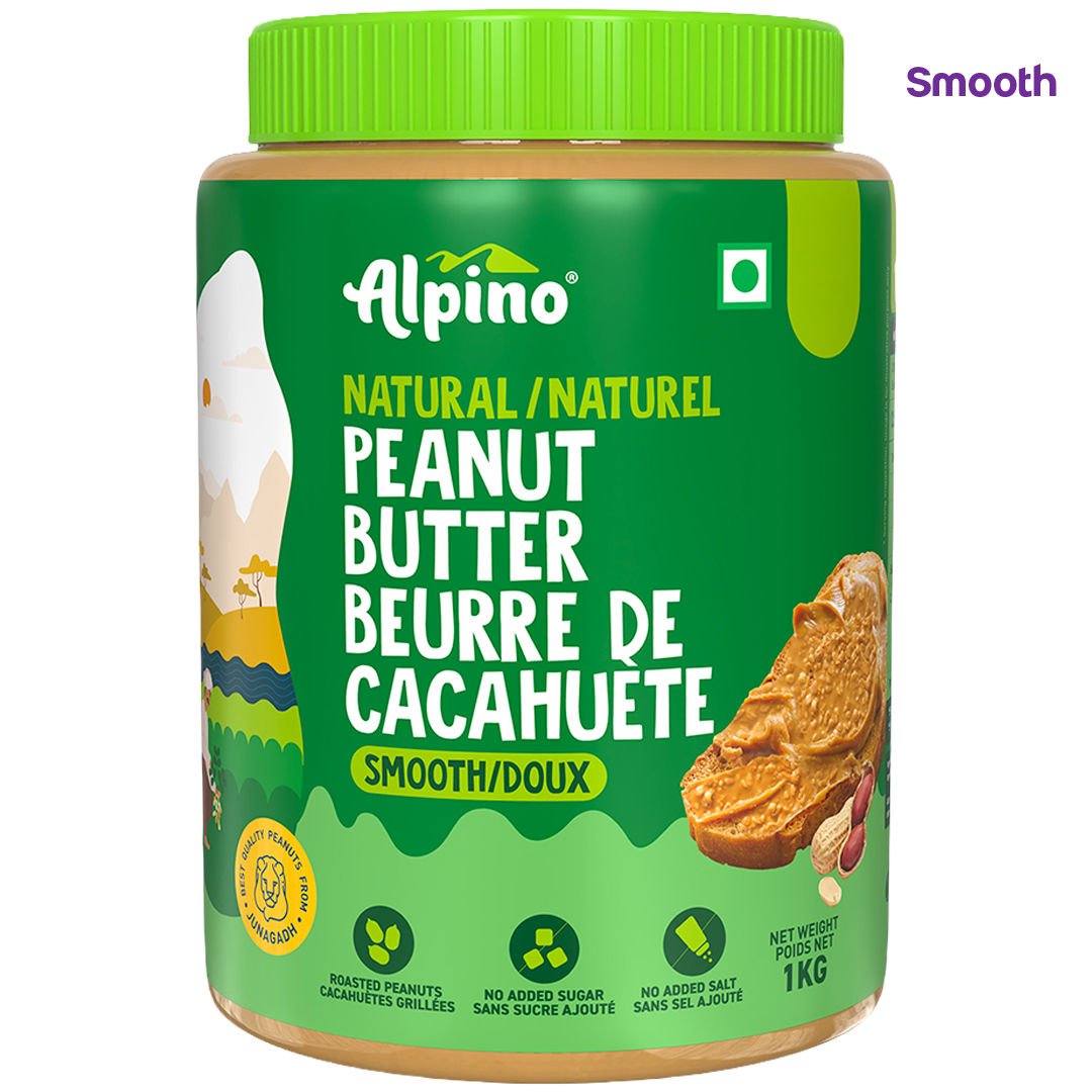 Natural Peanut Butter, No Sugar or Salt Added | Alpino