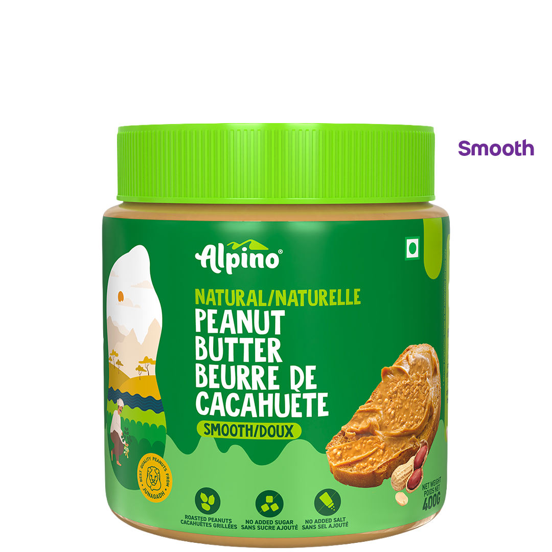 Natural Peanut Butter, No Sugar or Salt Added | Alpino